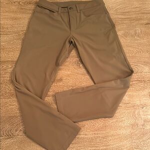 lululemon athletica Tan Chinos with Straight Leg Cut